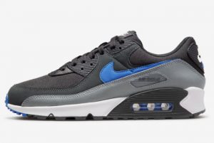 New Nike Air Max 90 Black Grey-Blue 2022 For Sale DH4619-001