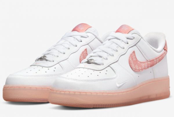 Cheap Nike Air Force 1 Low Overbranded White Pink 2022 For Sale DQ5019-100-2