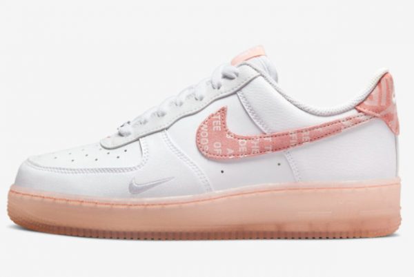 Cheap Nike Air Force 1 Low Overbranded White Pink 2022 For Sale DQ5019-100