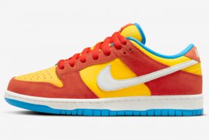 Cheap Nike SB Dunk Low Bart Simpson Habanero Red White-Blue Poltroon 2022 For Sale BQ6817-602