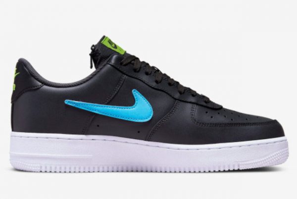 Latest Nike Air Force 1 Low Carabiner Swoosh Dark Smoke Grey Photo Blue-Volt 2022 For Sale DH7579-001-1