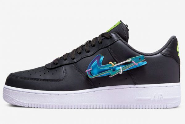 Latest Nike Air Force 1 Low Carabiner Swoosh Dark Smoke Grey Photo Blue-Volt 2022 For Sale DH7579-001