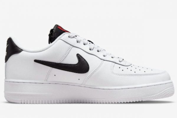 Latest Nike Air Force 1 Low Carabiner Swoosh White Black-Pomegranate-Habanero Red 2022 For Sale DH7579-100-1