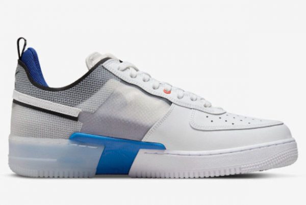 Latest Nike Air Force 1 React White White-Light Photo Blue 2022 For Sale DH7615-101-1