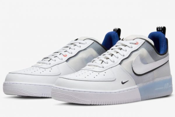 Latest Nike Air Force 1 React White White-Light Photo Blue 2022 For Sale DH7615-101-2