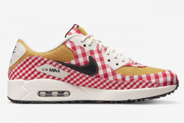 latest nike air max 90 golf picnic university red sail sanded gold black 2022 for sale dh5244 600 1 600x402