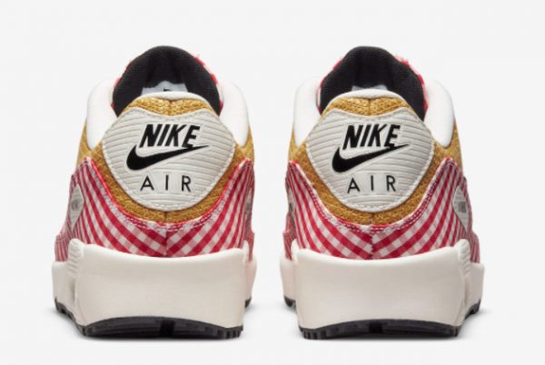 latest nike air max 90 golf picnic university red sail sanded gold black 2022 for sale dh5244 600 3 600x402