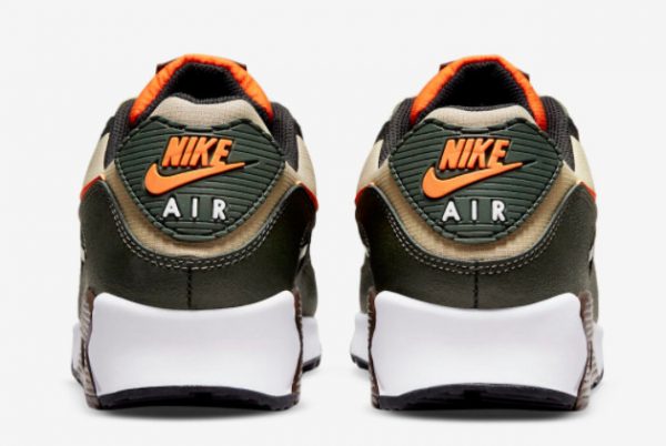 Latest Nike Air Max 90 Tan Olive-Bright Orange 2022 For Sale DH4619-200-3