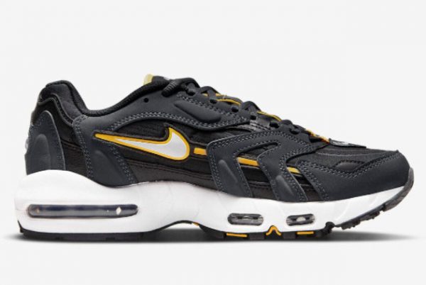 Latest Nike Air Max 96 II Batman Anthracite White-University Gold-Black 2022 For Sale DH4756-001-1