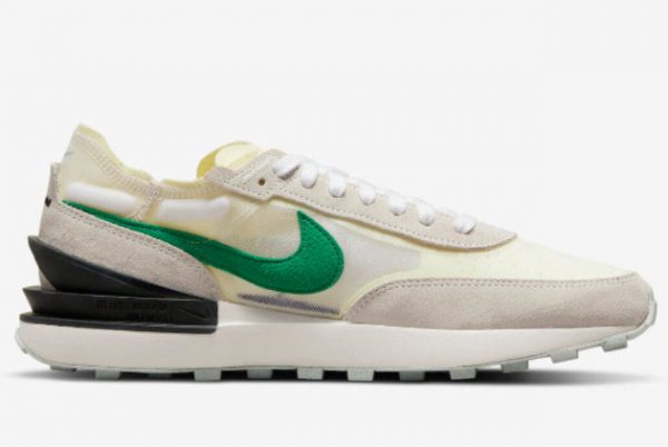 Latest Nike Waffle One Cream White-Green 2022 For Sale DR8598-100-1