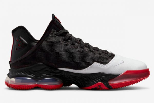 New Nike LeBron 19 Low Bred Black Red-White 2022 For Sale DH1270-001-1