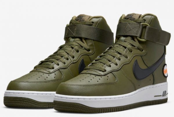 Latest Nike Air Force 1 High Hoops Olive Black 2022 For Sale DH7453-300-2