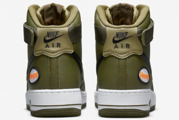 Latest Nike Air Force 1 High Hoops Olive Black 2022 For Sale DH7453-300-3