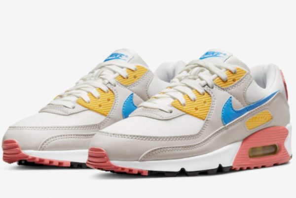 Cheap Nike Air Max 90 Multicolor White Grey-Pink-Blue 2022 For Sale DJ9991-100-2