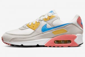 Cheap Nike Air Max 90 Multicolor White Grey-Pink-Blue 2022 For Sale DJ9991-100