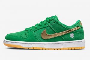 Cheap extreme Nike SB Dunk Low St. Patrick’s Day Green Gold-White 2022 For Sale BQ6817-303