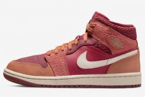 Latest Air Jordan 1 Mid 'Pistons' Mid Africa Red Pink-Beige 2022 For Sale DV3476-600
