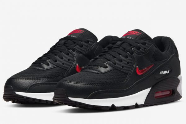 Latest Nike Air Max 90 Jewel Bred Black Red 2022 For Sale DV3503-001-2