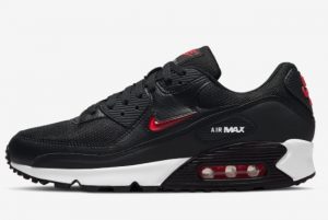 latest nike air max 90 jewel bred black red 2022 for sale dv3503 001 300x201
