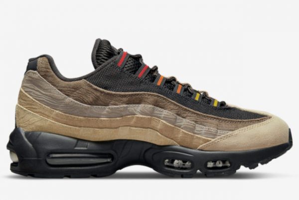 Latest Nike Air Max 95 Topographic Off Noir University Red-Rattan-Limestone 2022 For Sale DV3197-001-1