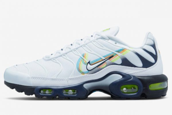 Latest Nike Air Max Plus Anaglyph White White Navy-Neon Green 2022 For Sale DV6821-100