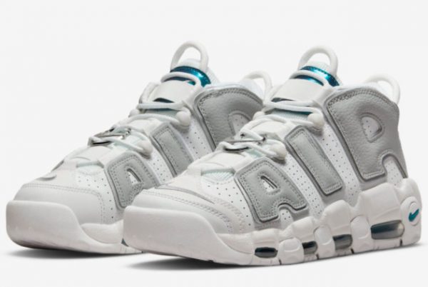 Latest Nike Air More Uptempo Metallic Teal 2022 For Sale DR7854-100-2