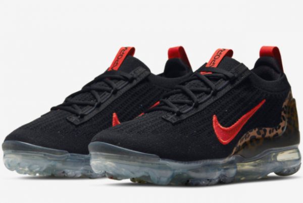 Latest Nike Air VaporMax 2021 Leopard Black Red 2022 For Sale DH4090-001-2