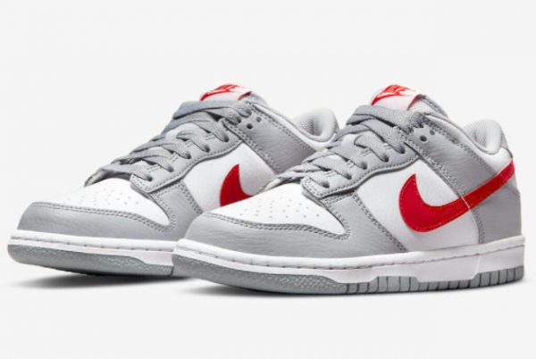 latest nike dunk low gs white grey red 2022 for sale dv7149 001 2 600x402
