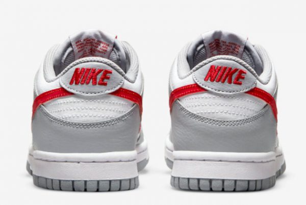 latest nike dunk low gs white grey red 2022 for sale dv7149 001 3 600x402