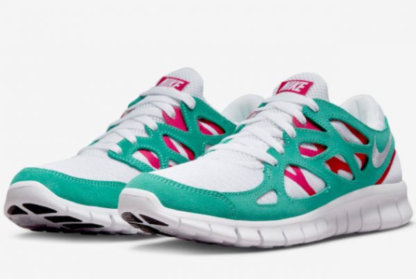 Latest Nike Free Run 2 White Berry Green 2022 For Sale DR9877-100-2