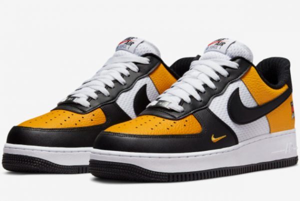 New Nike Air Force 1 Black University Gold 2022 For Sale DQ7775-700-2