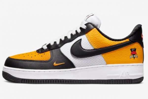 New Nike Air Force 1 Black University Gold 2022 For Sale DQ7775-700