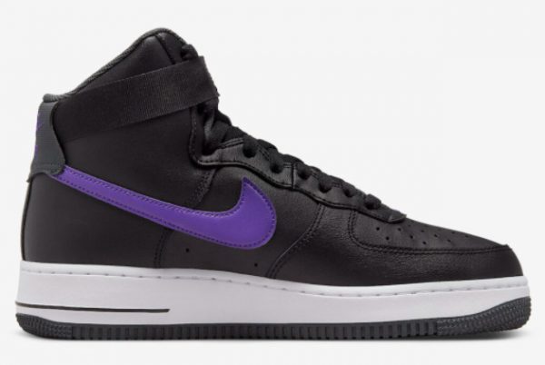 New Nike Air Force 1 High Hoops Black Purple-White 2022 For Sale DH7453-001-1