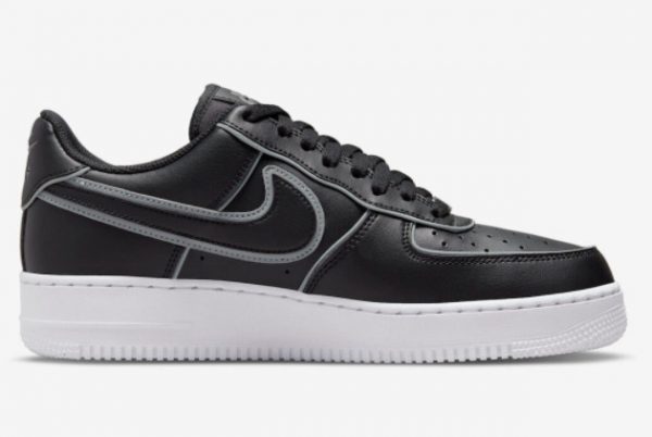 New Nike Air Force 1 Low Black Reflective Black Black-White 2022 For Sale DQ5020-010-1