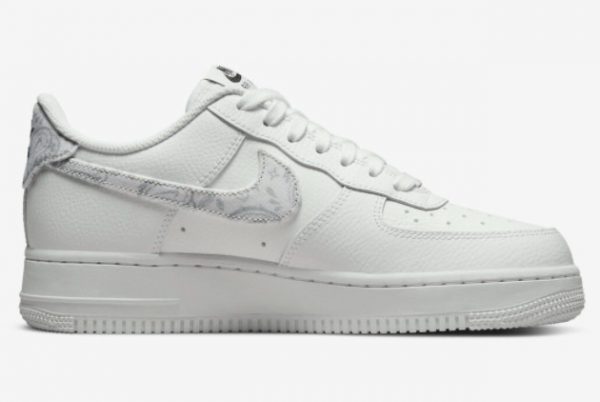 New Nike Air Force 1 Low White Paisley White Grey Fog-White 2022 For Sale DJ9942-100-1