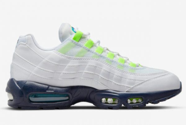 New Nike Air Max 95 White Green Navy 2022 For Sale DX1819-100-1