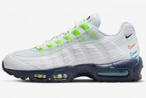 New Nike Air Max 95 White Green Navy 2022 For Sale DX1819-100