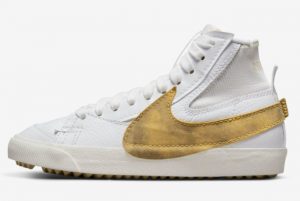 New Nike Blazer Mid ’77 Jumbo Sanded Gold White Sanded Gold-Wheat Grass 2022 For Sale DV6481-100