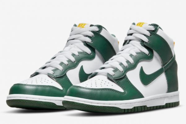New Nike Dunk High GS White Green Gold 2022 For Sale DV7072-300-2