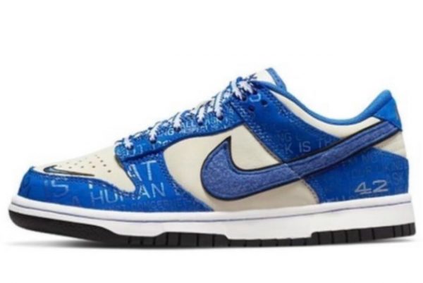 New Nike Dunk Low Jackie Robinson Racer Blue Racer Blue-Coconut 2022 For Sale