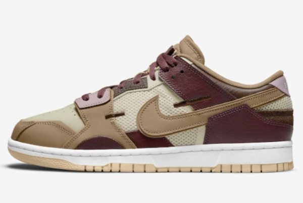 New Nike Dunk Scrap Tan Brown Pink 2022 For Sale DH7450-100