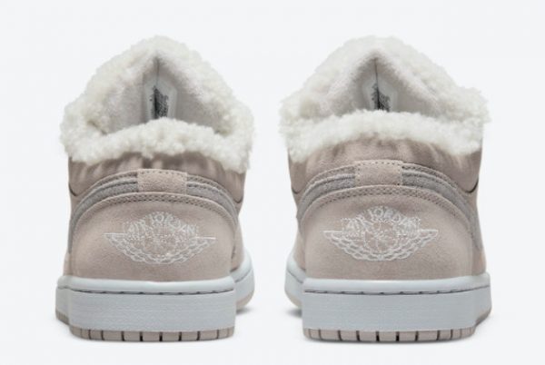 Cheap Air Jordan 1 Low Sherpa Fleece College Grey Particle Grey-Neutral Grey-White 2022 For Sale DO0750-002-3